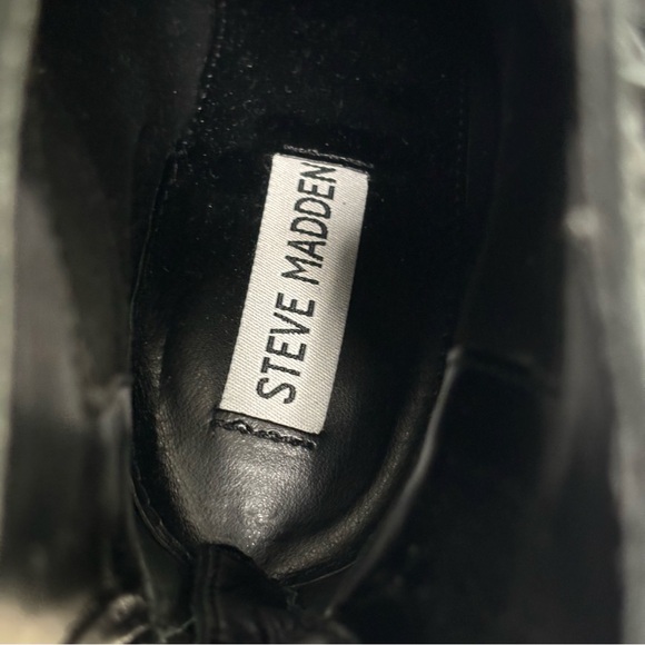 Steve Madden Flapper Black Suede Fringed Boots Sz 7M - Picture 12 of 14